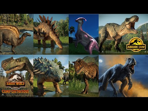 CAMP CRETACEOUS DLC || ALL DINOSAURS - Jurassic World Evolution 2
