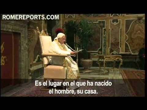 Benedicto XVI lanza fuerte mensaje ecologista: ¨Hace falta un cambio total de mentalidad¨