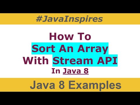 How To Sort An Array With Stream Api In Java 8 Java 8 Examples Java Inspires