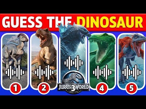 🦖🌋✅ Jurassic World! Guess The Dinosaur 🦖 Super Dinosaur Quiz!