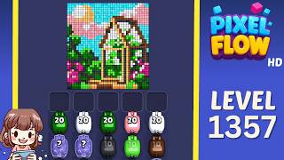 Pixel Flow Level 1357 Solution Walkthrough