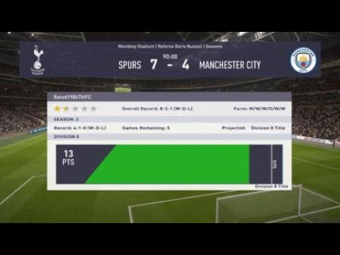 FIFA 18 online Tottenham Hotspur Vs. Manchester City
