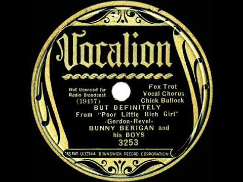 1936 Bunny Berigan - But Definitely (78rpm version--Chick Bullock, vocal)