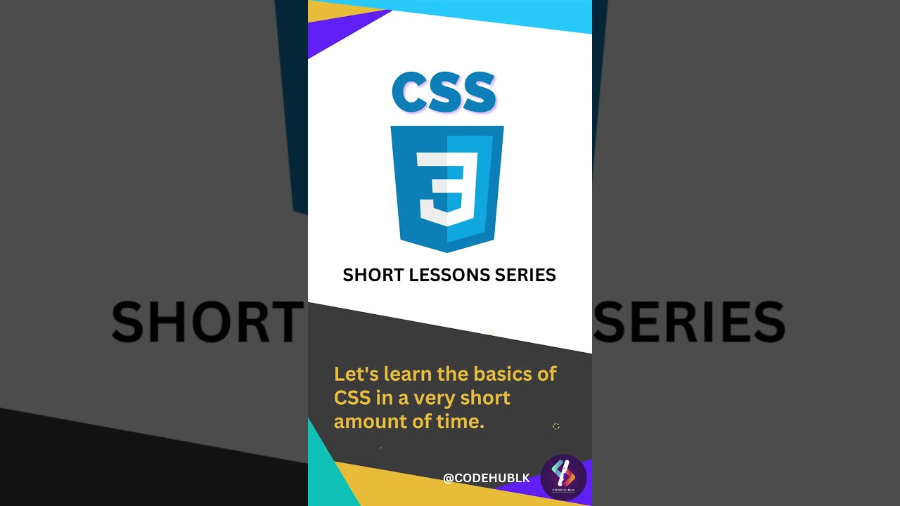 CSS | Cascading Style Sheets short lessons series ✍️👍📱
