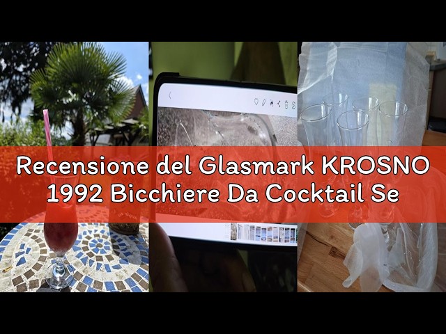 Vídeo relacionado con Glasmark Krosno - Juego de vasos de cóctel de Vidrio (6 x 420 ml), transparente
