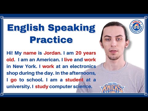 How to Talk About Yourself (My Name is Jordan) English Language Fluency Listening & Speaking No. 12