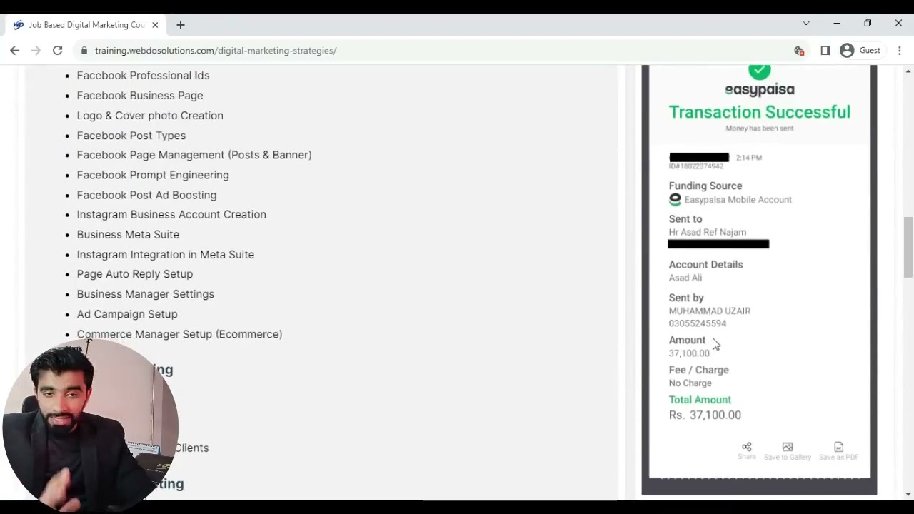 Ozair Sharif explains Webdo job-based B2B marketing course