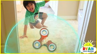 Ryan Pretend Play with Fidget Spinners and Avengers Superhero Hide and Seek!!!