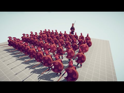 1x King 50x Hoplite Vs 50x Ranged Units | TABS