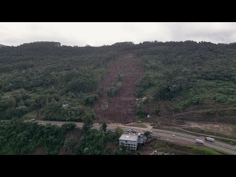 Landslide provoked by heavy rains in Southern Brazil | AFP