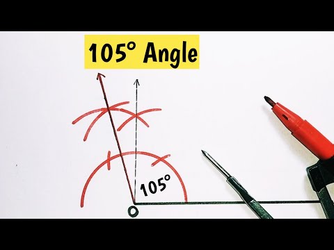 How to construct 105 degree angle with compass || 105° Angle || 105 डिग्री का कोण