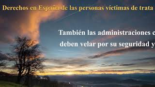 FORUM enumera los DERECHOS EN ESPAÑA para VÍCTIMAS de TRATA y EXPLOTACIÓN SEXUAL