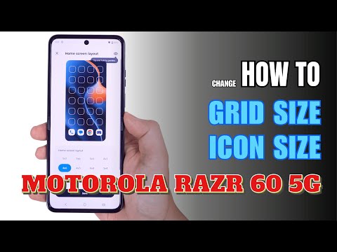How to change Grid size | Icon size on Motorola Razr 60 5G