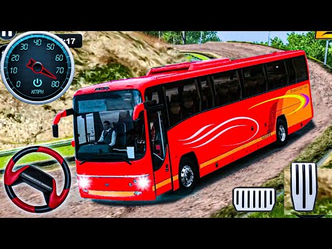 Mud Bus Offroad Driving Simulator 3D #5 - Mountain Uphill Coach Bus Driver 2022 - Android GamePlay