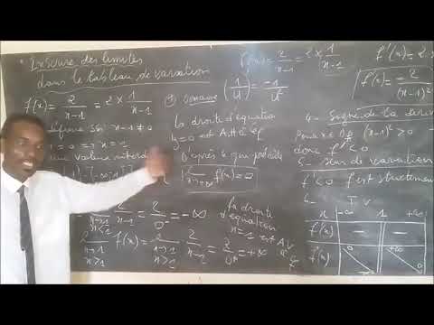 INSCRIRE LES LIMITES DANS UN TABLEAU DE VARIATION