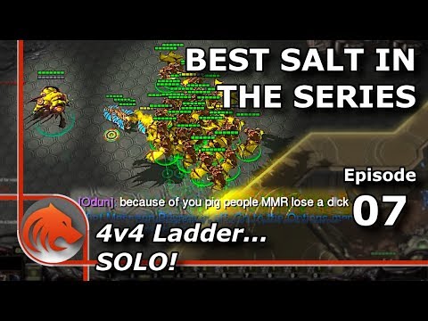 StarCraft 2: SALT! "because of you pig people..." (4v4 Ladder SOLO)