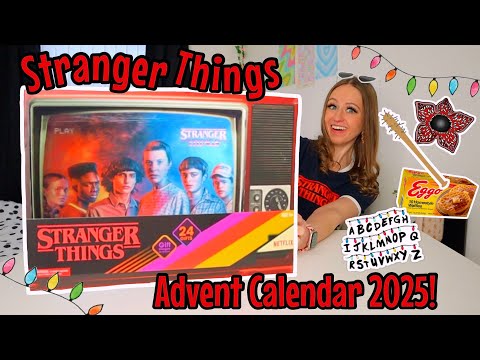 UNBOXING THE *OFFICIAL* STRANGER THINGS ADVENT CALENDAR 2025!!😱🎁👹⁉️🖤(24 MYSTERY BOXES OMG!!🫢)