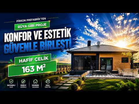 PİRKON | 163 m² 3+1 Hafif Çelik Prefabrik Ev Turu | Ankara Çubuk