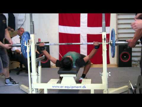 Trine Ø. Bagger - 65 kg bench press - Danish Raw Bench Press Championship 2014 - National record