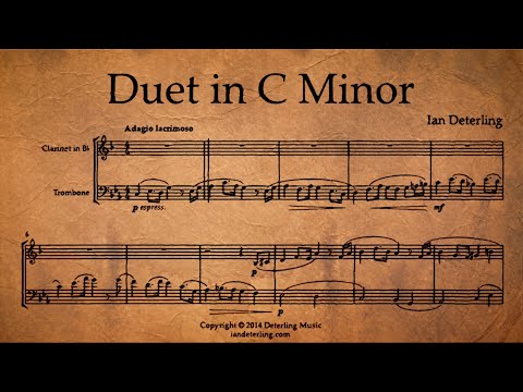 Clarinet and Trombone Duet in C Minor