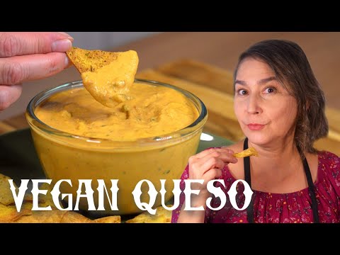 Spicy Vegan Queso Recipe with New Mexican Green Chile & Red Chile | Red or Green? Cooking