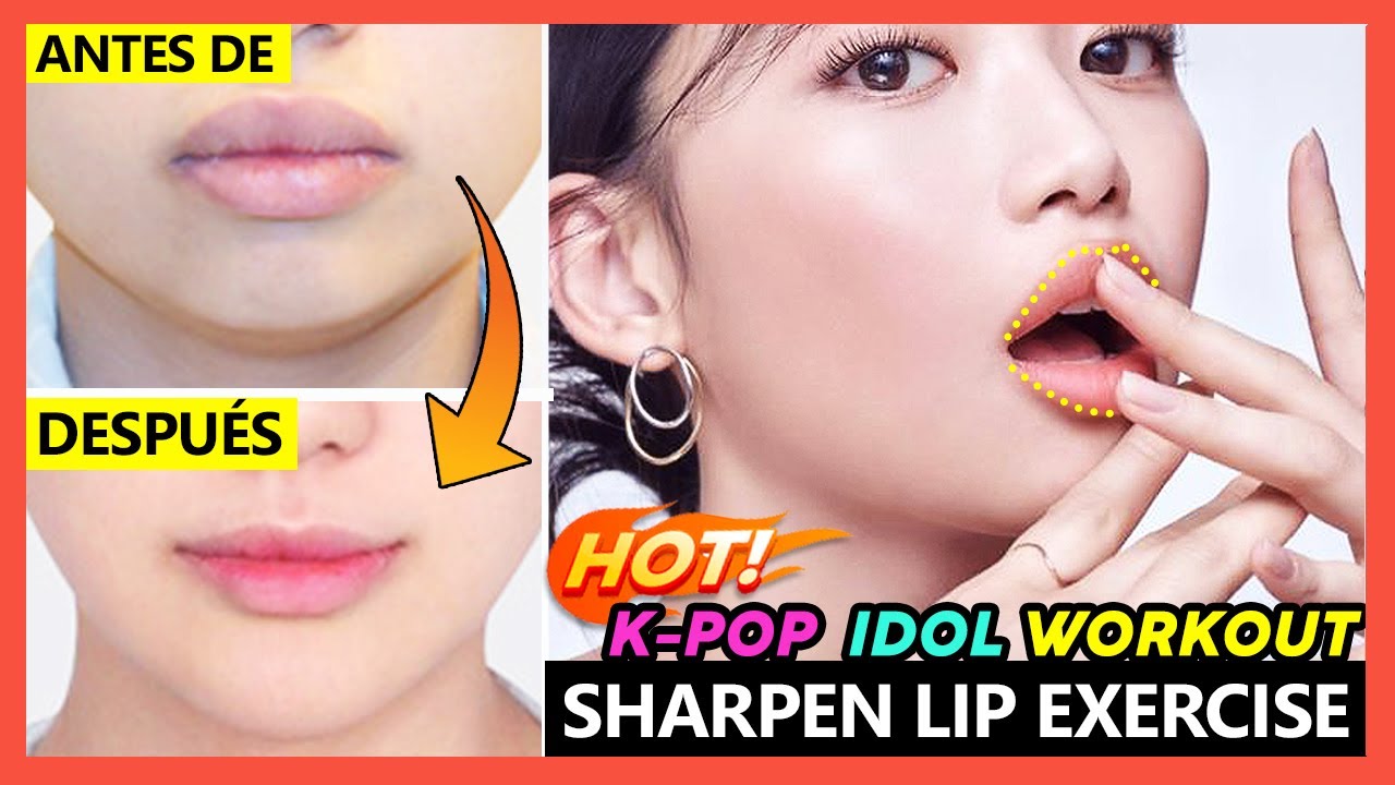 Ejercicios de labios K-pop | Consigue labios finos, labios de Cupido, labios en forma de corazón.