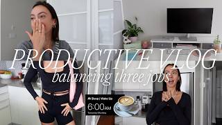 VLOG: 6am productive days in my life ⏰✅ how i balance working 3 jobs