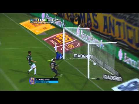 Gol de Marco Ruben.Central 1 Sarmiento 1.Fecha 19.Torneo Primera División 2015.FPT