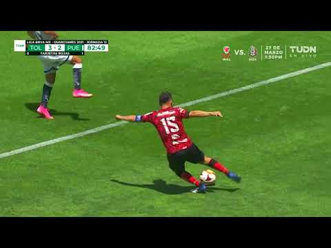 Gol de D. Rigonato | Toluca 3 - 2 Puebla | Liga BBVA MX - Guard1anes 2021 - Jornada 12