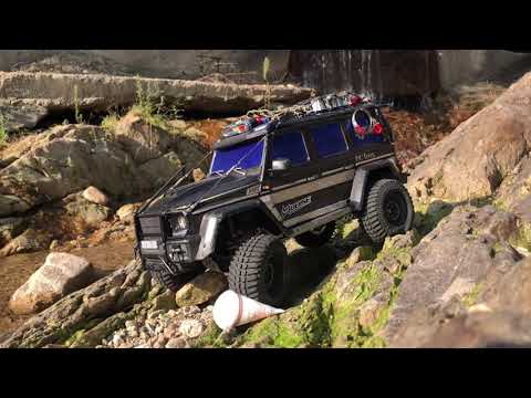 traxxas g500 1/10 rc crawling mercedes benz scale 4x4 offroad time drive video