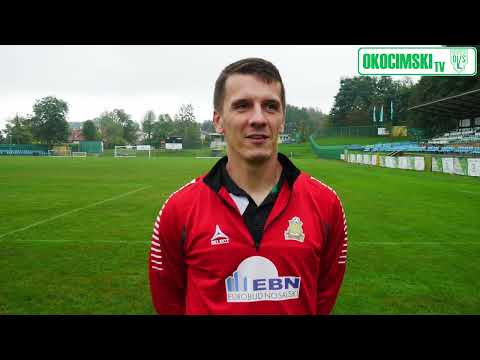 23.09.23 Łukasz Kulig trener GKS Drwinia po meczu Okocimski Brzesko - GKS Drwinia