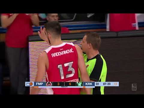 Monster dunk by Apić... and a foul! (FMP - Krka, 12.11.2018)