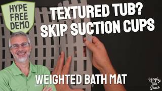 Bath Mat That Stays Put on Textured Tub Floors - No Floating!