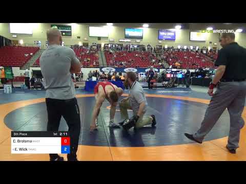 2018 Marine Corps US Open/Senior Men's Freestyle 74 5th Place - Carson Brolsma (MNST) Vs. Evan Wic