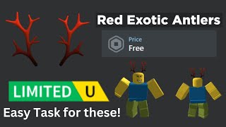 this free limited antler is easy to get - roblox