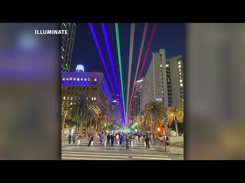SF Pride rainbow laser art installation prompts charge...