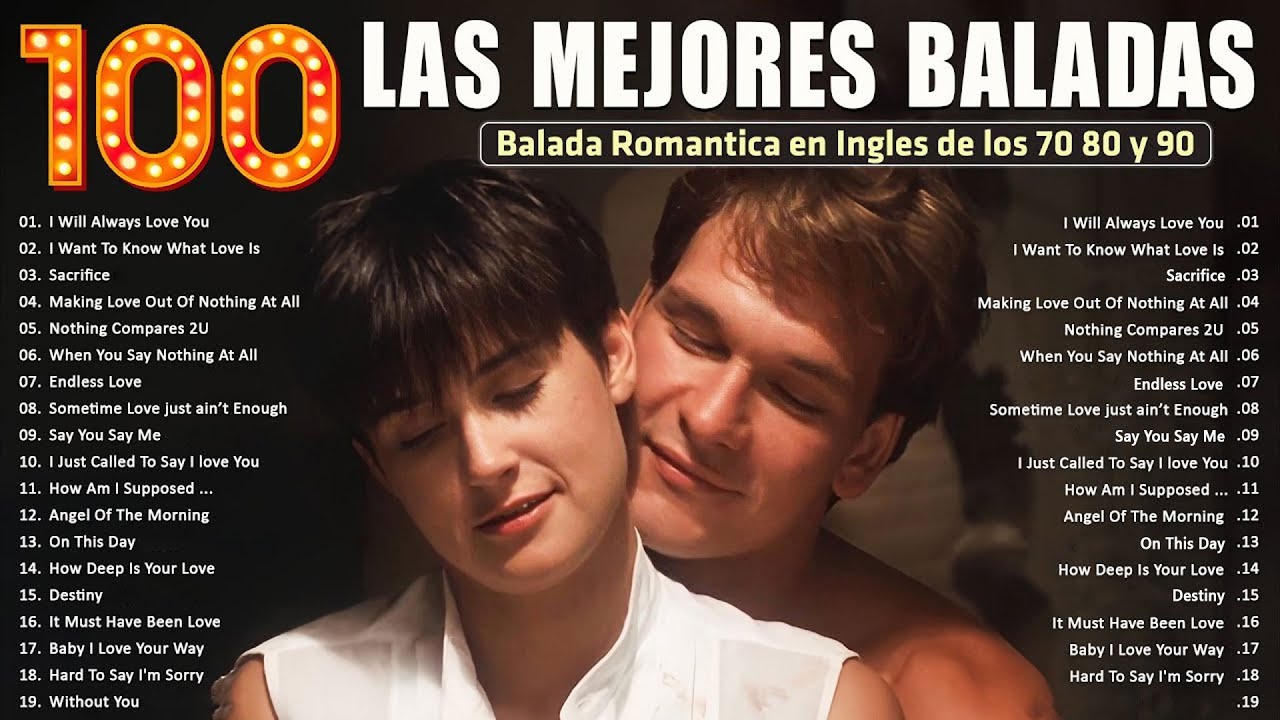 Las 100 Canciones Romanticas Inmortales 💝 Romanticas Viejitas en Ingles 80,90's 💖Canciones De Amor