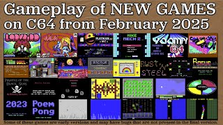 Gameplay of New C64 Games from February 2025