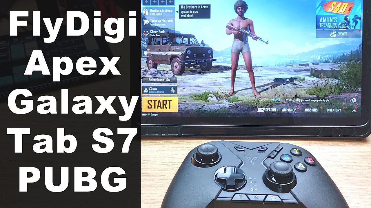 FlyDigi Apex Game Controller Unboxing And First Test With Samsung Galaxy Tab S7 With PUBG & DEX Mode