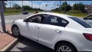 90LB BRAMPTON GIRL TRIES TO STOP CAR WITH BODY (GOES WRONG)