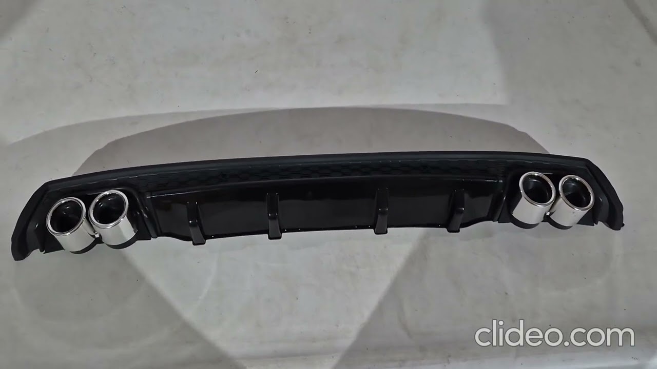 Универсальный Задний Диффузор DPT V-1 (ABS) (Черный Глянец) Video 1