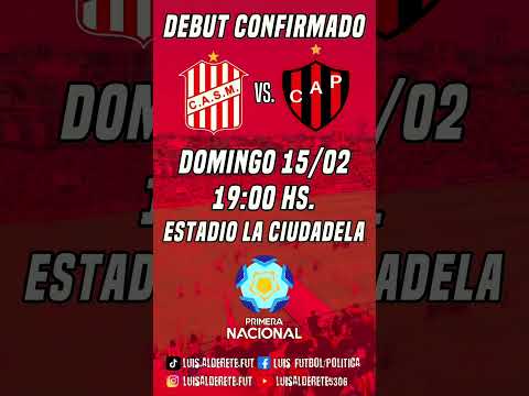 Debut confirmado para #sanmartindetucuman #primeranacional