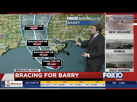 Tropical Storm Barry update 7 a.m. July 12, 2019