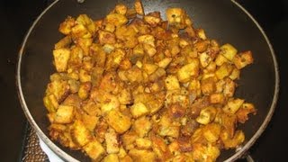 kaccha kela ki sabzi(Raw banana curry)