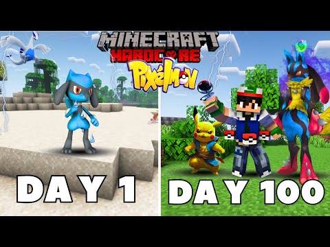 TechnoBreed -  I Survived 100 DAYS as Ultmate Lucario POKEMON in HARDCORE Minecraft!  It's going to be fun now Bidu ||