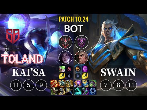 SB TolanD Kai'Sa vs Swain Bot - KR Patch 10.24
