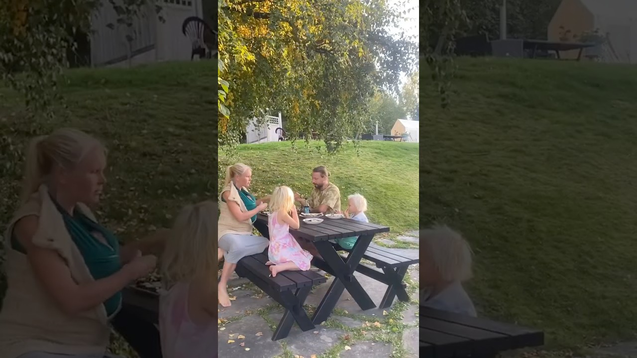 Nostalgi plankset - 177 cm - bord och 2 bänkar - svart