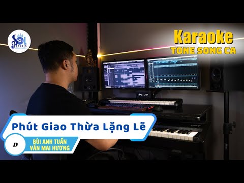 Phút Giao Thừa Lặng Lẽ Karaoke Song Ca | Bùi Anh Tuấn & Văn Mai Hương | Sol Studio