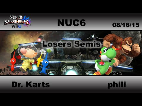 NUC6 - Dr. Karts (Olimar) vs. phili (Yoshi, Donkey Kong) - Losers Semis - SSB4