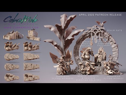 Cobramode 3D Printable Miniatures - April 2025 Patreon Release